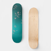 Delikate asiatische Blume Skateboard (Vorderseite)