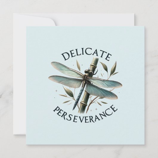 Delikate Ausdauer - Künstlerische Libelle (Vorderseite)