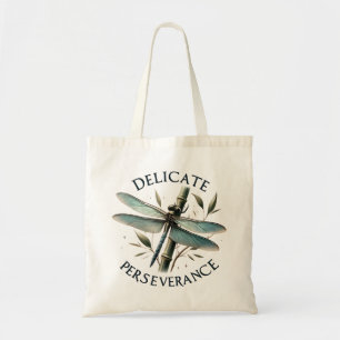 Delikate Ausdauer - Künstlerische Libelle Tragetasche