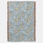 Delikate australische Wildblumen auf blau, Decke (Vorderseite Vertikal)