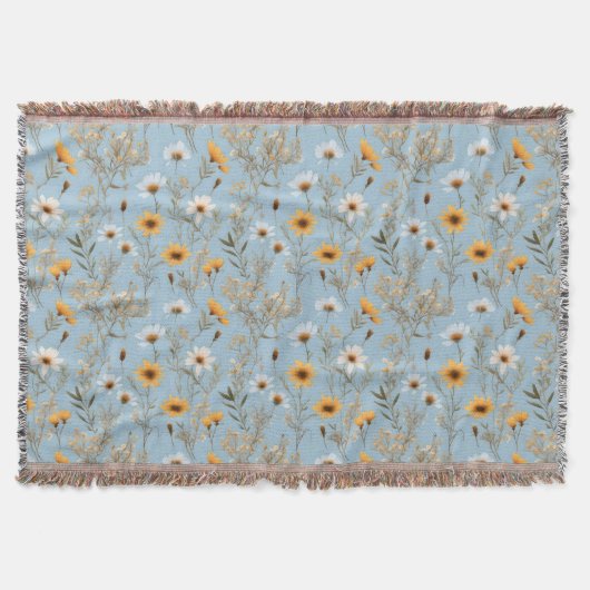Delikate australische Wildblumen auf blau, Decke (Vorderseite)