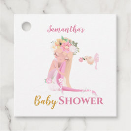 Delikate Ballerina Girl Baby Dusche Fevor Tags Geschenkanhänger