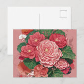 Delikate Begonia-Blume Moderne Postkarte (Vorne/Hinten)
