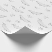 Delikate Beluga-Wale und Seegras-Illustration Geschenkpapier (Ecke)