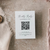 Delikate Black Calligraphy Editable QR Code UAWG Begleitkarte