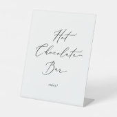 Delikate Black Calligraphy Hot Chocolate Bar Sockelschild (Vorderseite)