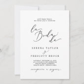 Delikate Black Calligraphy La Boda De Wedding Einladung (Vorderseite)