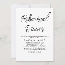 Delikate Black Calligraphy Probe Dinner Invita Einladung