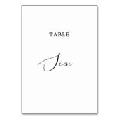 Delikate Black Calligraphy Table 6 Tischnummern (Rückseite)