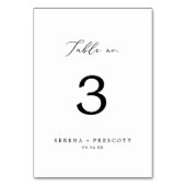 Delikate Black Calligraphy Tischnummer (Rückseite)