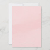 Delikate Blätter Abschluss Einladung Rosa (Rückseite)