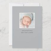 Delikate Blätter | Ankündigung von Foto zur Geburt (Rückseite)