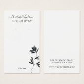 Delikate Blätter Illustration Earring Display Card (Vorne & Hinten)