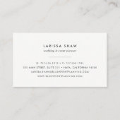 Delikate Blätter Visitenkarte | Blüte (Rückseite)