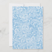 Delikate blaue Blume Wedding Arc Einladung (Rückseite)