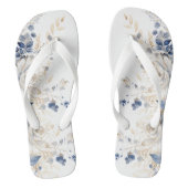 Delikate blaue florale Flip Flops Badesandalen (Fußbett)
