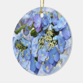Delikate blaue Lacecap Hydrangea Keramik Baumdekor Keramik Ornament (Links)