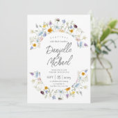 Delikate Blooms Hochzeitseinladung Einladung (Stehend Vorderseite)