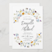 Delikate Blooms Hochzeitseinladung Einladung (Vorne/Hinten)