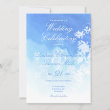 Delikate Blue Watercolor Hochzeit