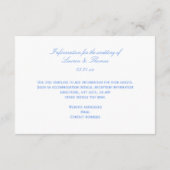 Delikate Blue Watercolor Wedding Details Card Begleitkarte (Rückseite)