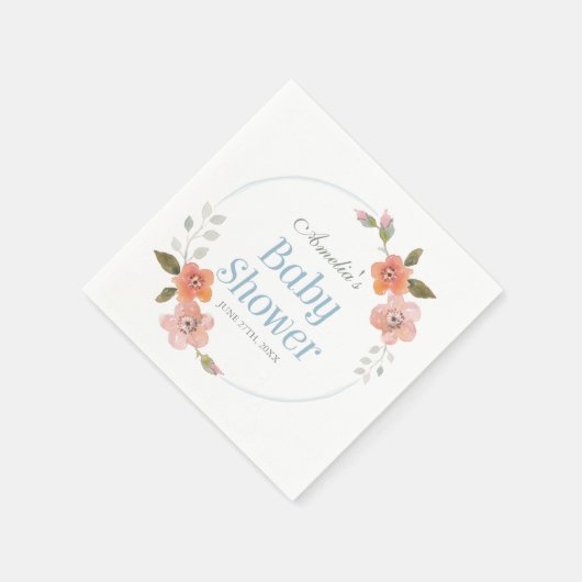 Delikate Blues Blue Boy Baby Dusche Serviette (Ecke)