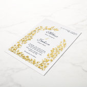 Delikate Blume Arch Wedding Design Foil Einladung (Gedreht)