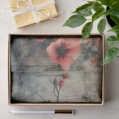 Delikate Blume auf einem Not leidenden Hintergrund Seidenpapier (Geschenk)