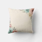 Delikate Blume der Wasserfarbe Kissen (Rückseite)