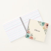 Delikate Blume der Wasserfarbe Notizblock (Innenseite)