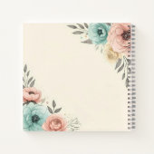 Delikate Blume der Wasserfarbe Notizblock (Rückseite)