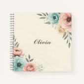 Delikate Blume der Wasserfarbe Notizblock (Vorderseite)