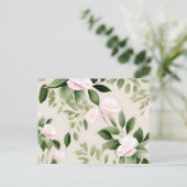 Delikate Blume Eukalyptus Muster Postkarte (Stehend Vorderseite)