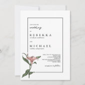 Delikate Blume Grünrosa Lily Spring Einladung (Vorderseite)