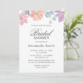 Delikate Blume im Wasser. Brautparty Einladung (Stehend Vorderseite)