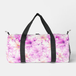 Delikate Blume in Aquarellfarbe Duffle Bag
