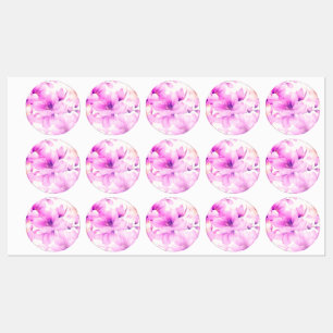 Delikate Blume in Aquarellfarbe Etiketten