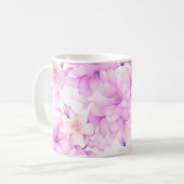 Delikate Blume in Aquarellfarbe Kaffeetasse (Vorderseite Links)