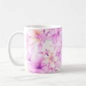 Delikate Blume in Aquarellfarbe Kaffeetasse (Links)