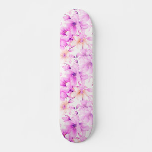 Delikate Blume in Aquarellfarbe Skateboard