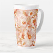 Delikate Blume in Pfirsichfarben Milchtasse (Rechte Ecke)
