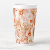 Delikate Blume in Pfirsichfarben Milchtasse (Vorderseite)