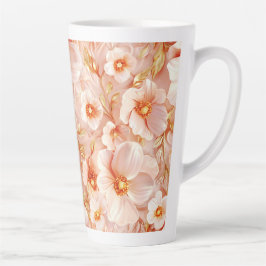 Delikate Blume in Pfirsichfarben Milchtasse