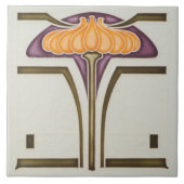 Delikate Blume Jugendstil Jugendstil Jugendstil De Fliese (Vorderseite)