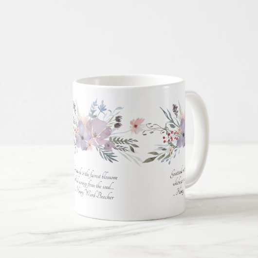 Delikate Blume Kaffeetasse (VorderseiteRechts)