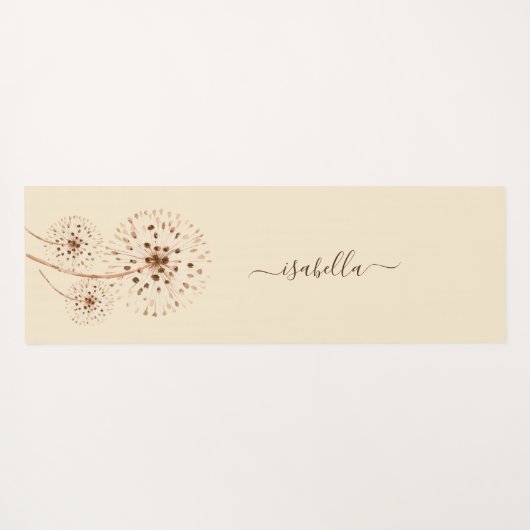 Delikate Blume Leichte Pfirsichcreme Personalisier Yogamatte (Rückseite (Horizontal))