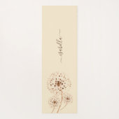 Delikate Blume Leichte Pfirsichcreme Personalisier Yogamatte (Rückseite)