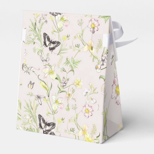 Delikate Blume mit einem Schmetterling im chinesis Geschenkschachtel (Rückseite)