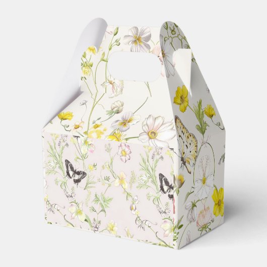 Delikate Blume mit einem Schmetterling im chinesis Geschenkschachtel (Rückseite)