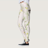 Delikate Blume mit einem Schmetterling im chinesis Leggings (Links)